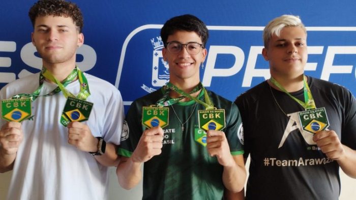Atletas assistidos pelo auxílio da prefeitura conquistam ouro e prata em campeonato brasileiro de karatê
