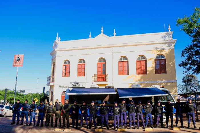 Base Móvel da Guarda é instalada no Centro e reforça segurança durante mês de aniversário de Campo Grande