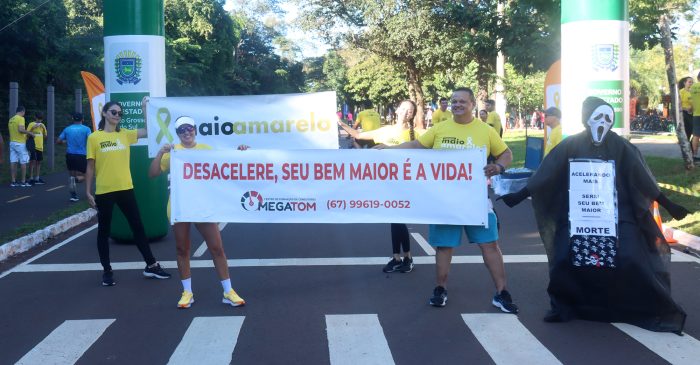 Caminhada Maio Amarelo movimentou Parque dos Poderes e reuniu centenas de pessoas no domingo (25)