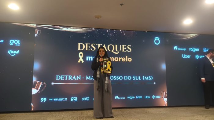 Detran do Mato Grosso do Sul recebe prêmio de destaque nacional pelas ações do Maio Amarelo