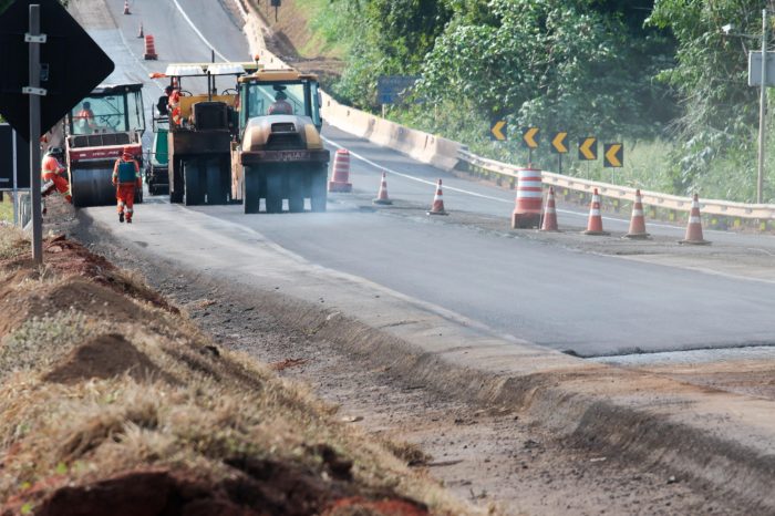 Obras na BR-163 MS continuam nesta quarta-feira