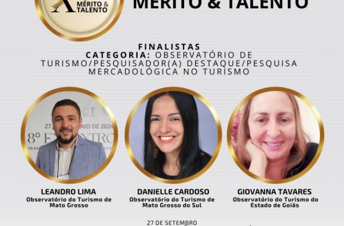 Observatório do Turismo de MS é indicado na 10ª edição do Prêmio Nacional ABBTur Mérito & Talento