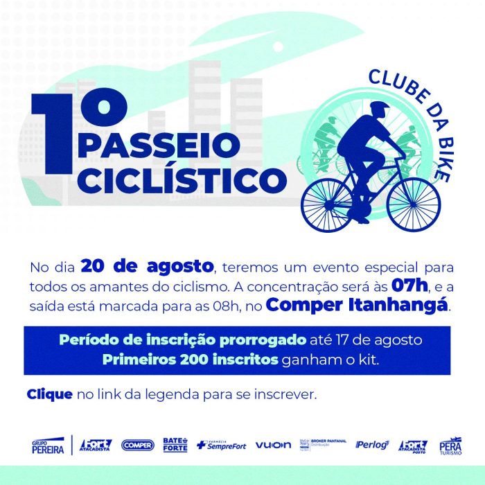 Passeio ciclístico, que terá ação do Detran, prorroga inscrições