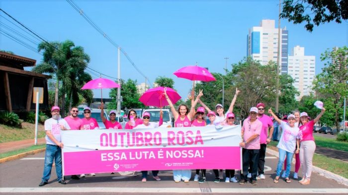 Servidores do TCE-MS realizam blitz educativa com a Rede Feminina de Combate ao Câncer