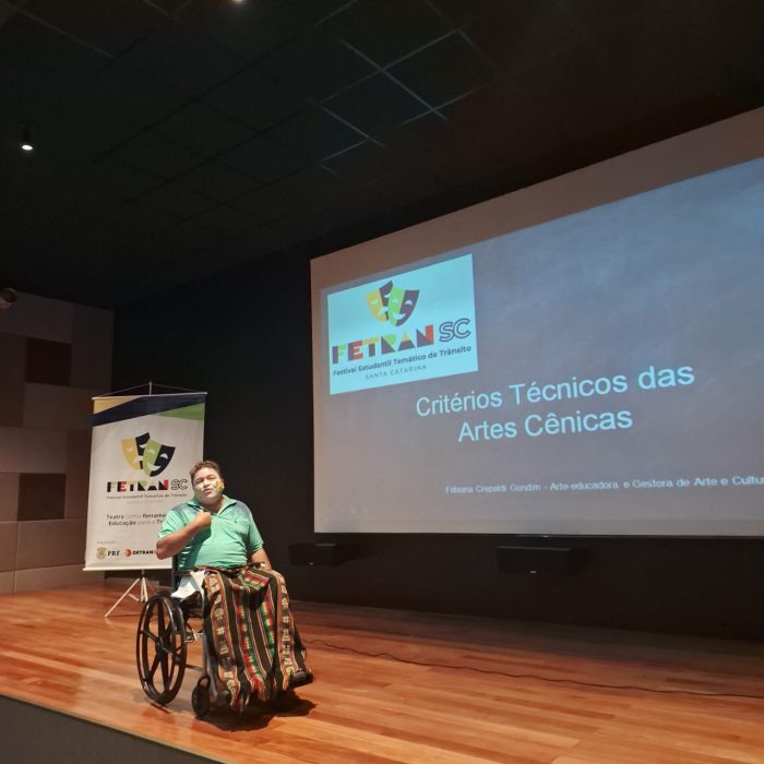 Técnicos do Detran e da FCMS visitam SC e ministram palestra sobre o Festival de Teatro de Trânsito