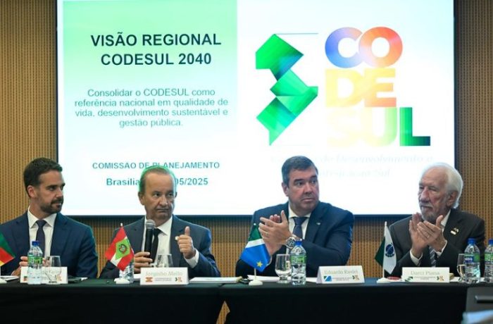 Visão Regional 2040 MS encabeça estratégia de desenvolvimento conjunto com RS, PR e SC