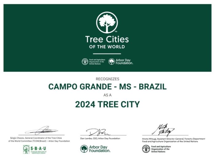 capital é mais uma vez Tree City of the World